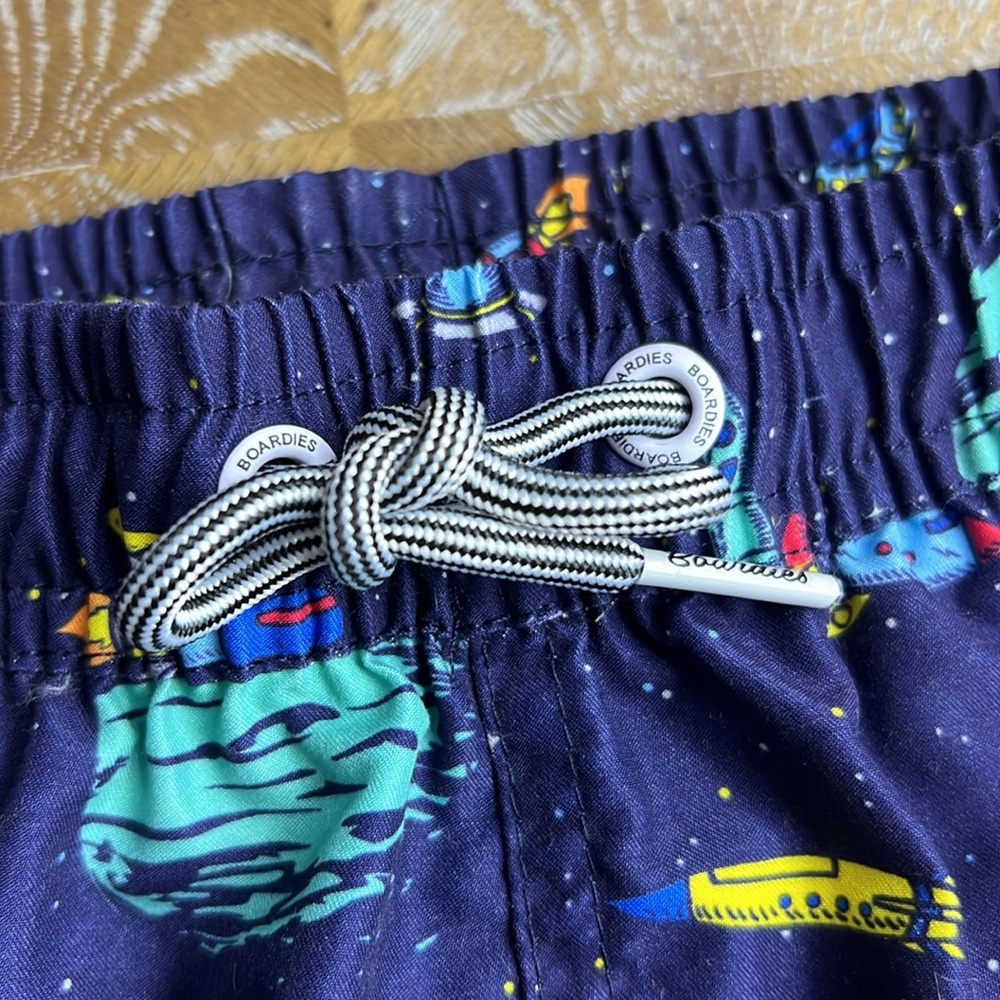 BOARDIES Little Boy Space Print Blue Swim Shorts 5-6 - Picture 3 of 10